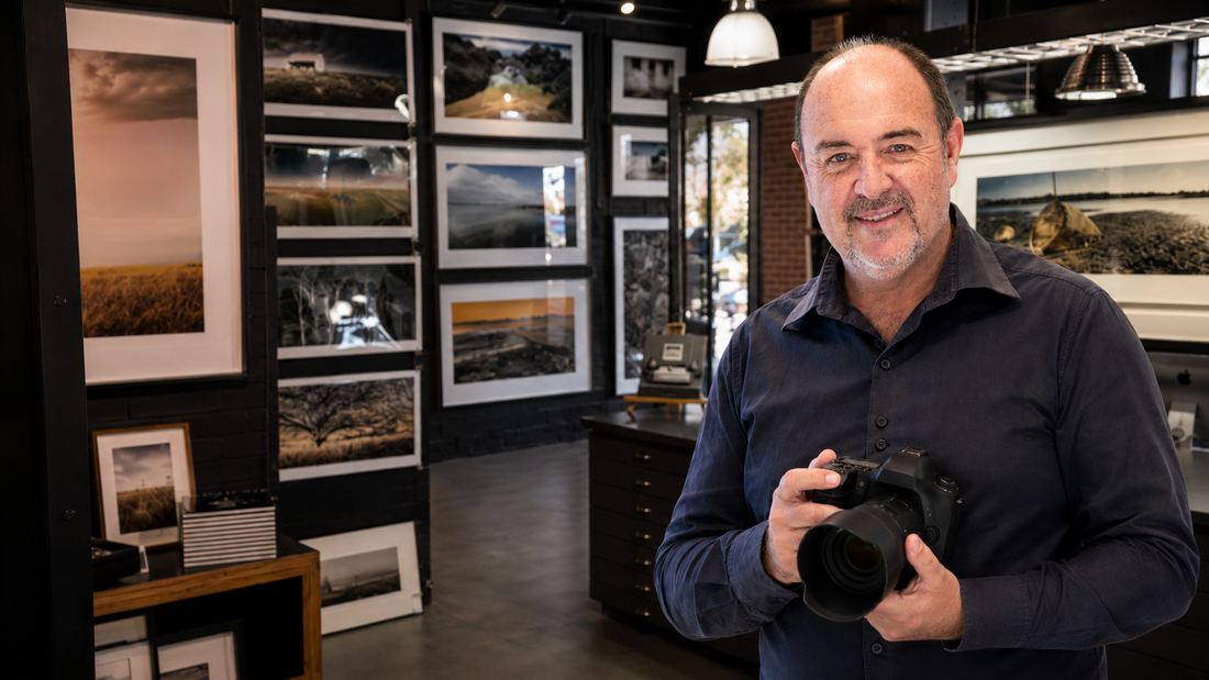 Martin Osner in the Osner Gallery, Hout Bay