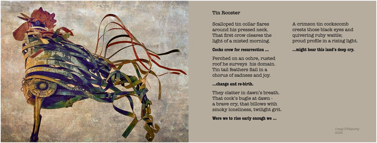 Tin Rooster, a work by Craig O'Flaherty