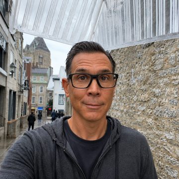 David Schlosser, photographed for the artist portrait made on the course