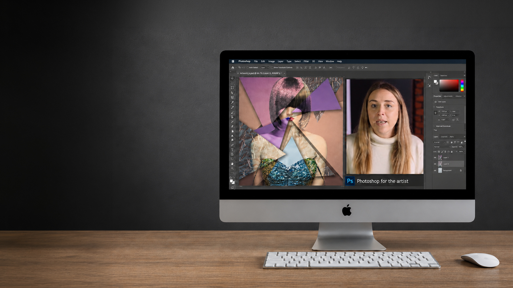 Samantha Lee Osner teaching Photoshop for the Artist