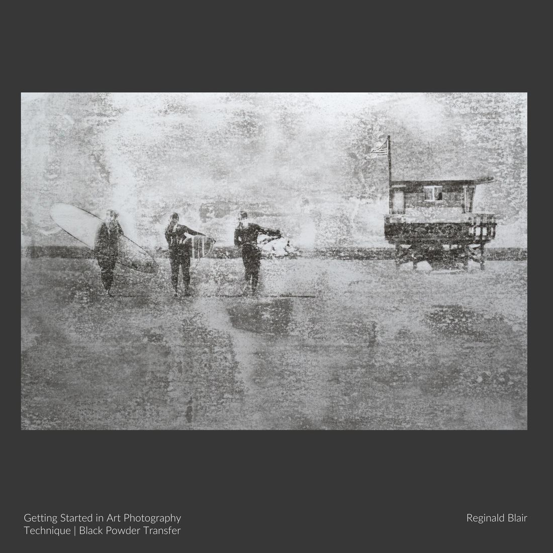 A photographic artwork by Reginald Blair, made on the Getting Started in Art Photography course using the Black Powder Transfer technique