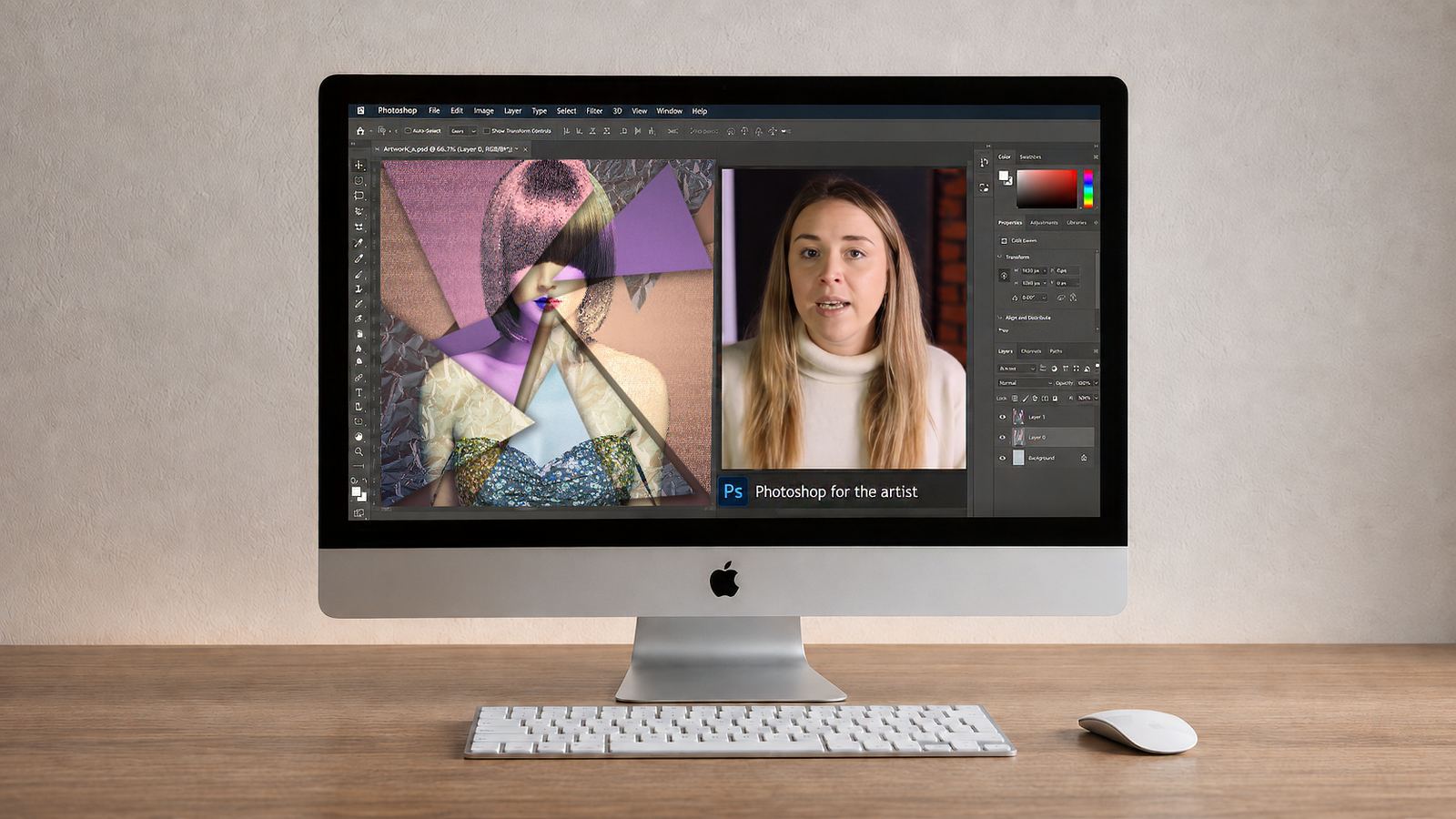 A lesson from Photoshop for the Artist on screen