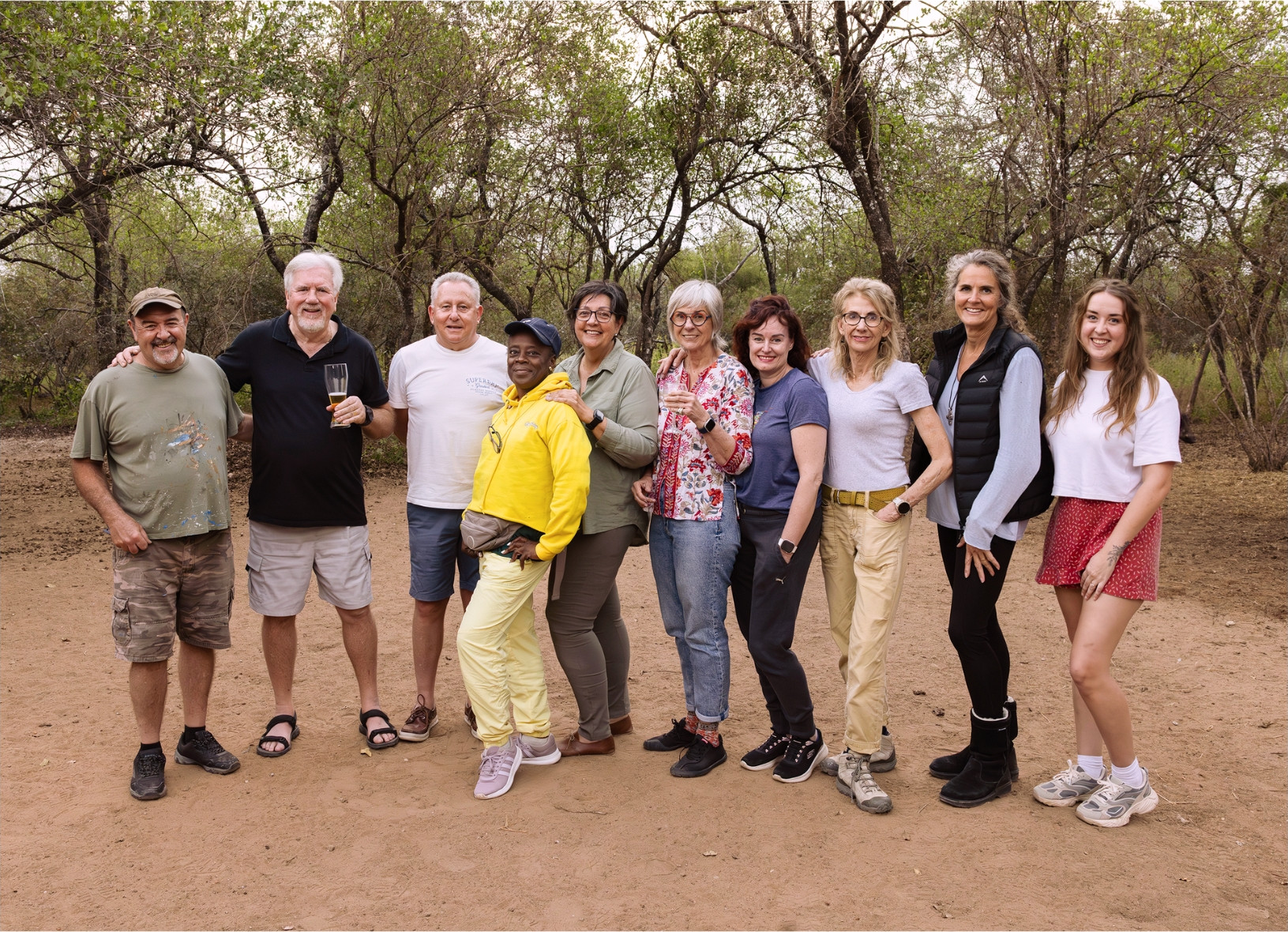 The second May 2026 group standing together at the guesthouse