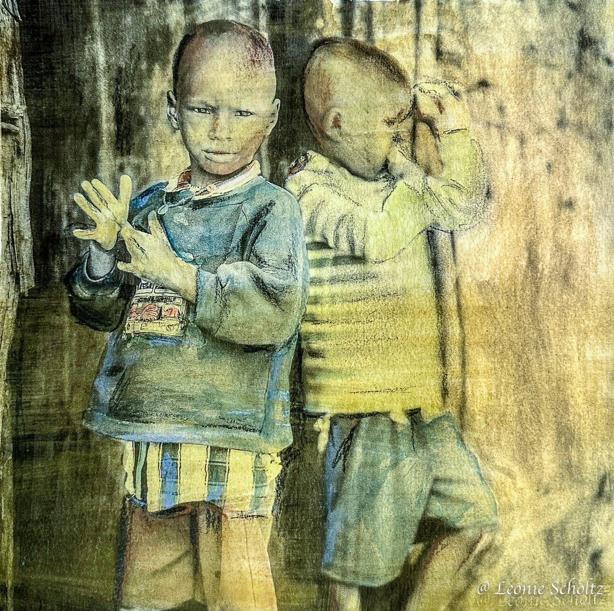 Brothers, a work by Leonie Scholtz