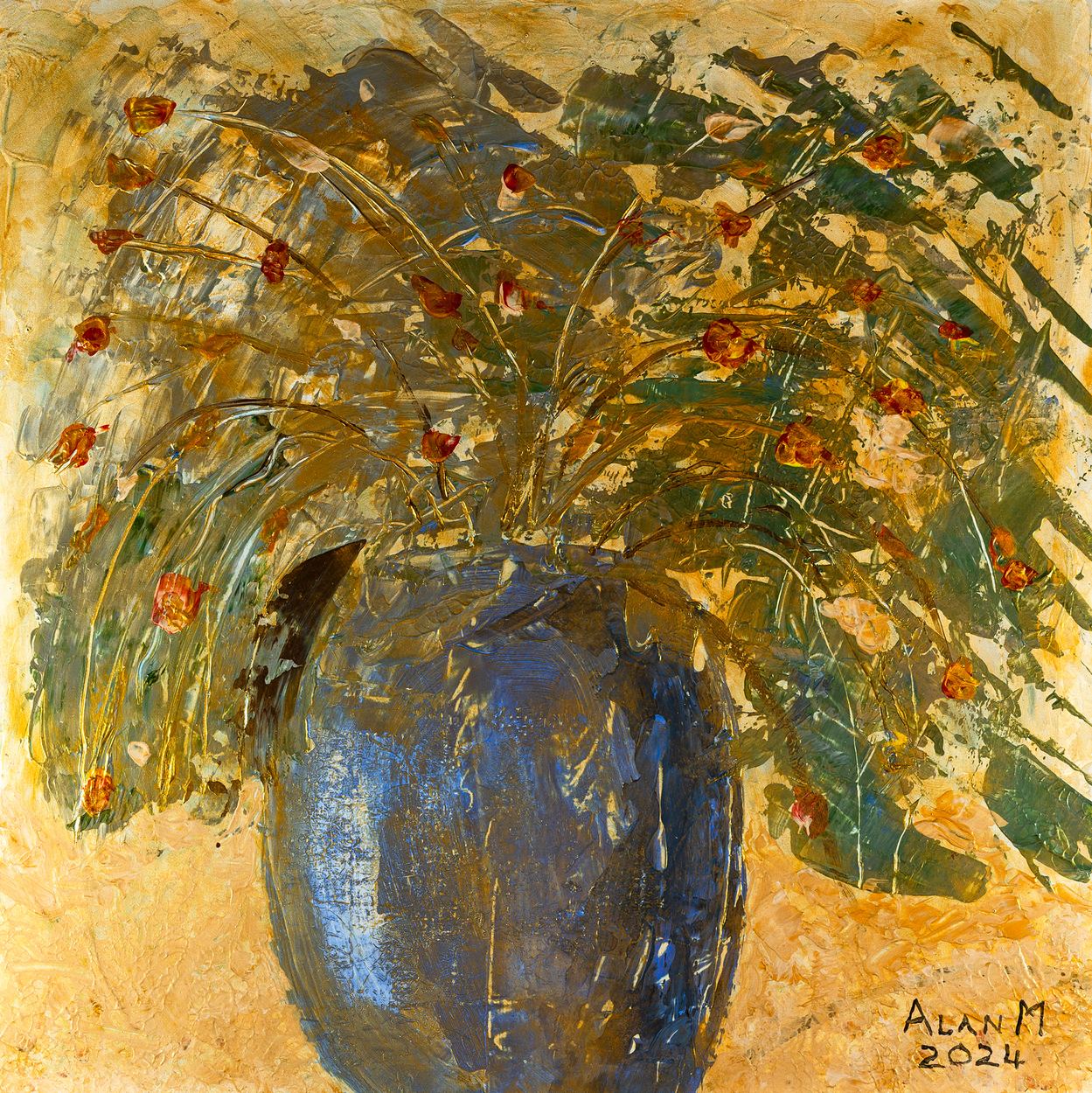 Bowl of Flowers, a work by Alan Mason