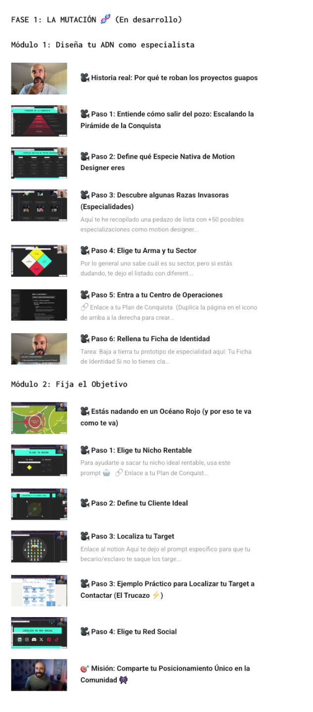 Lecciones de la Fase 1