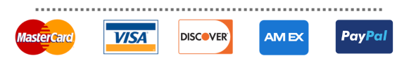 Mastercard, VISA, Discover, AMEX, PayPal