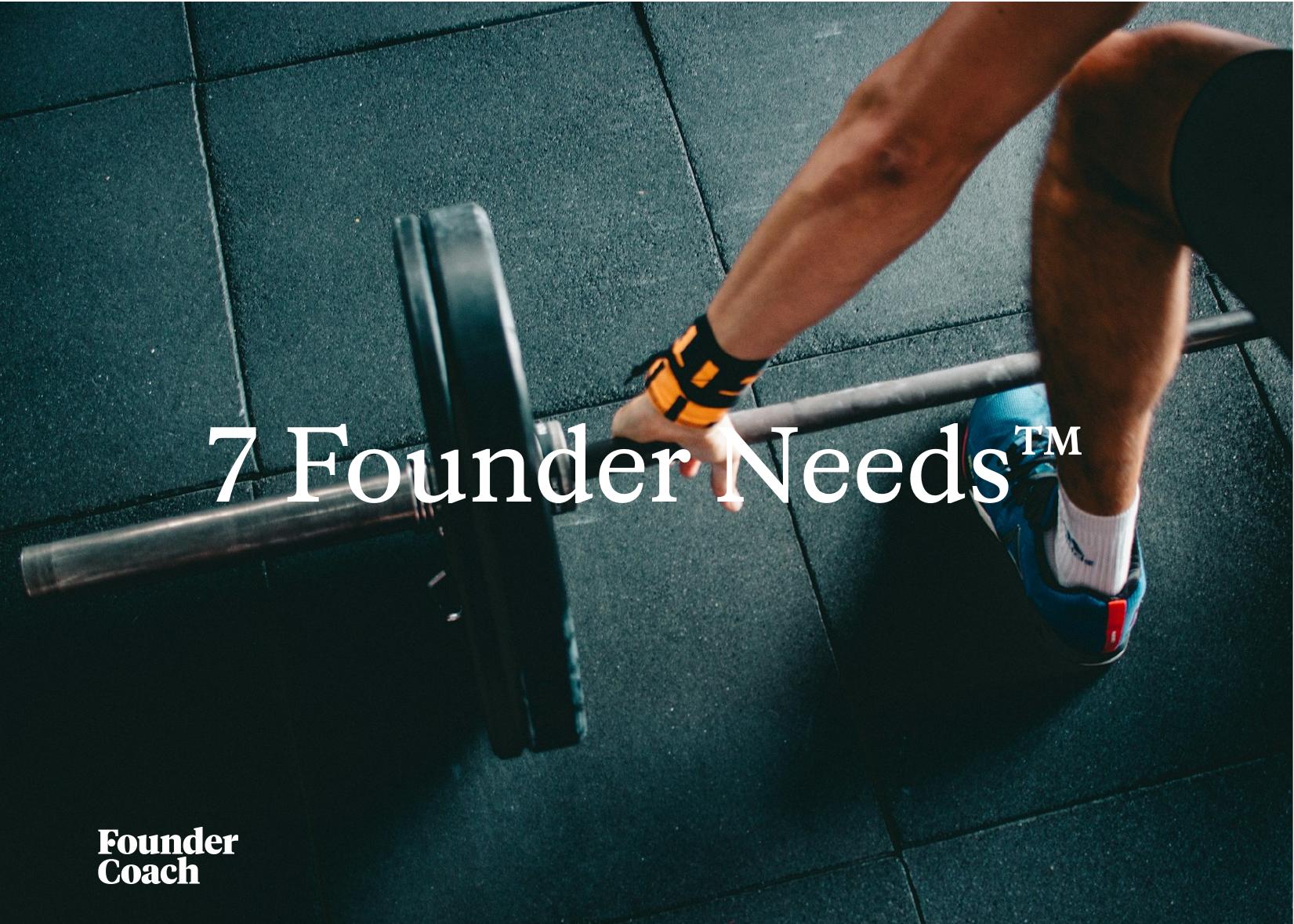 7 Founder Needs™ cover