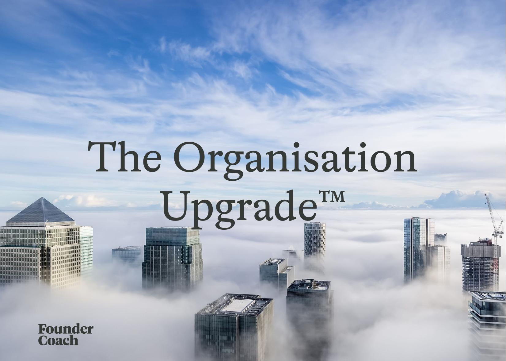 The Organisation Upgrade™ cover