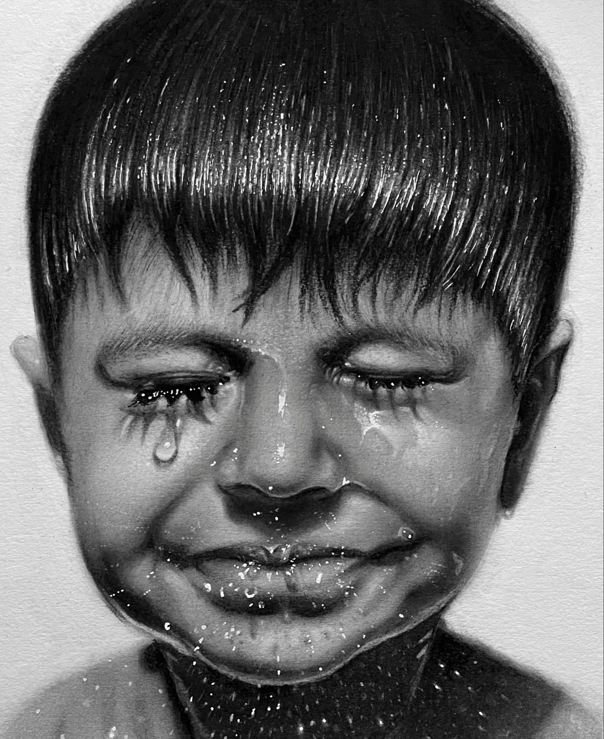 Hyperrealistic charcoal portrait by Hariprasad Sukumaran