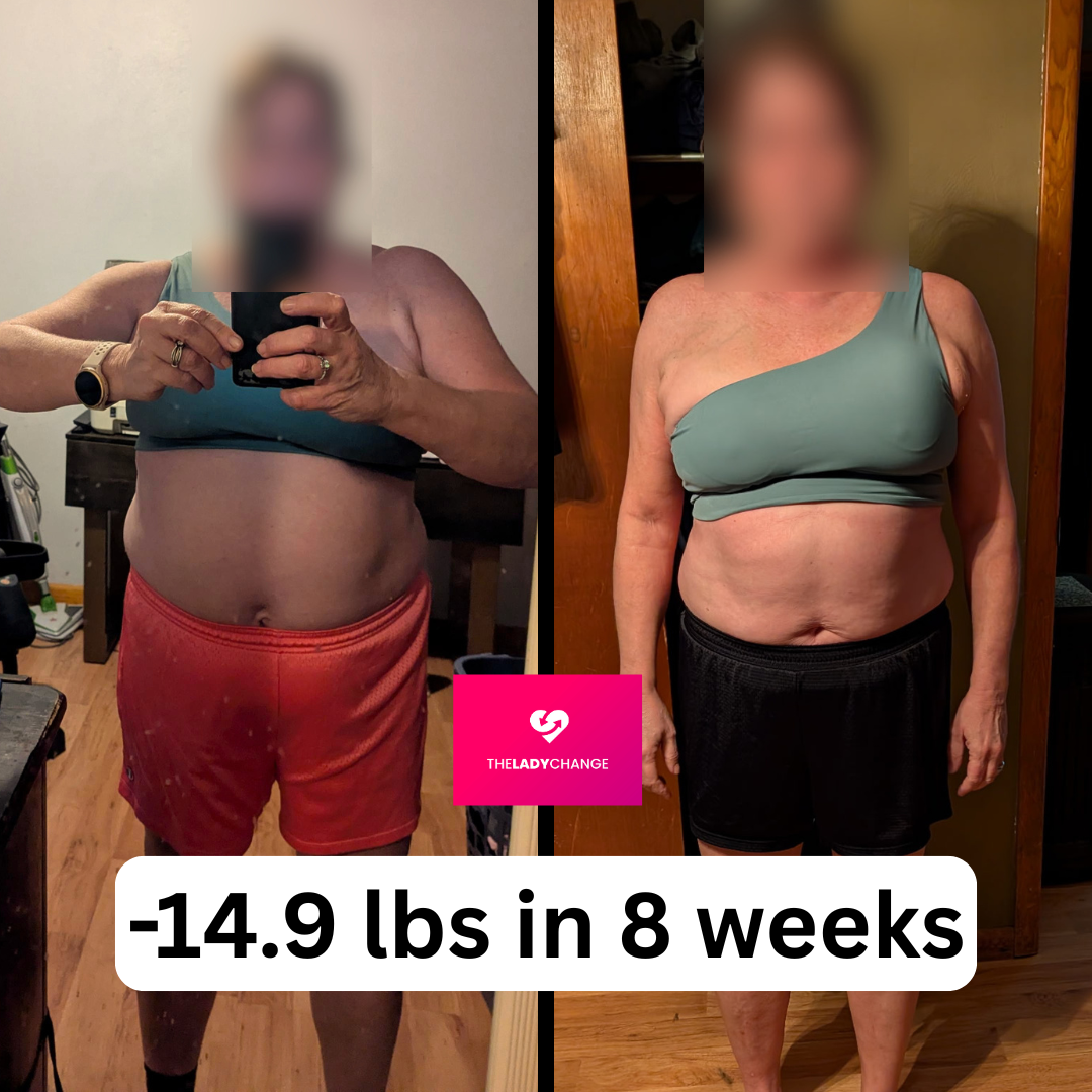 Challenge member before and after: 14.9 lbs in 8 weeks