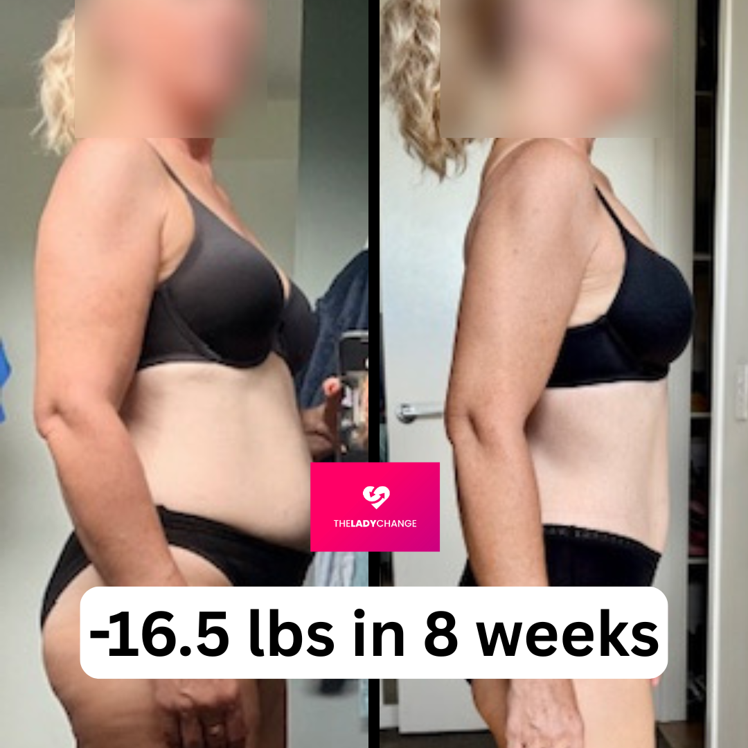 Challenge member before and after: 16.5 lbs in 8 weeks