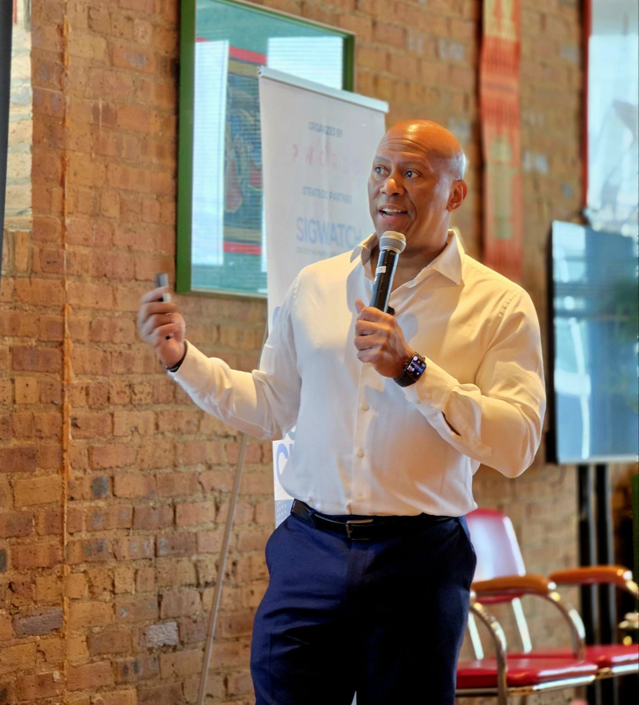 Chris Gee speaking at PRWorld NYC 2025