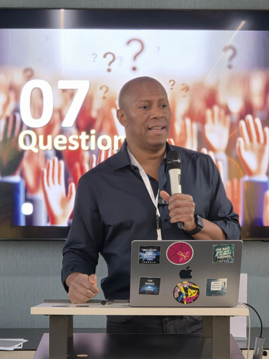 Chris Gee teaching an AI workshop for PR professionals