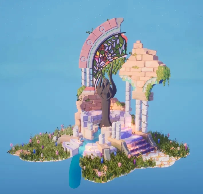 Progreso de la vegetación de The Fountain en Unreal Engine 5
