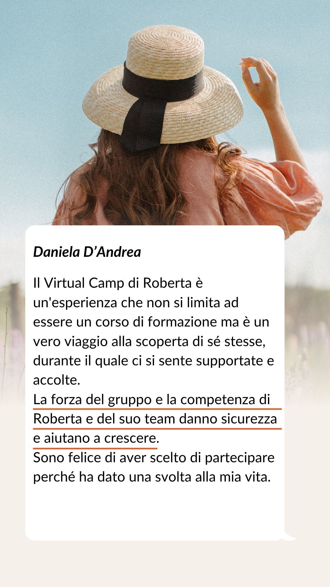 Testimonianza community 18
