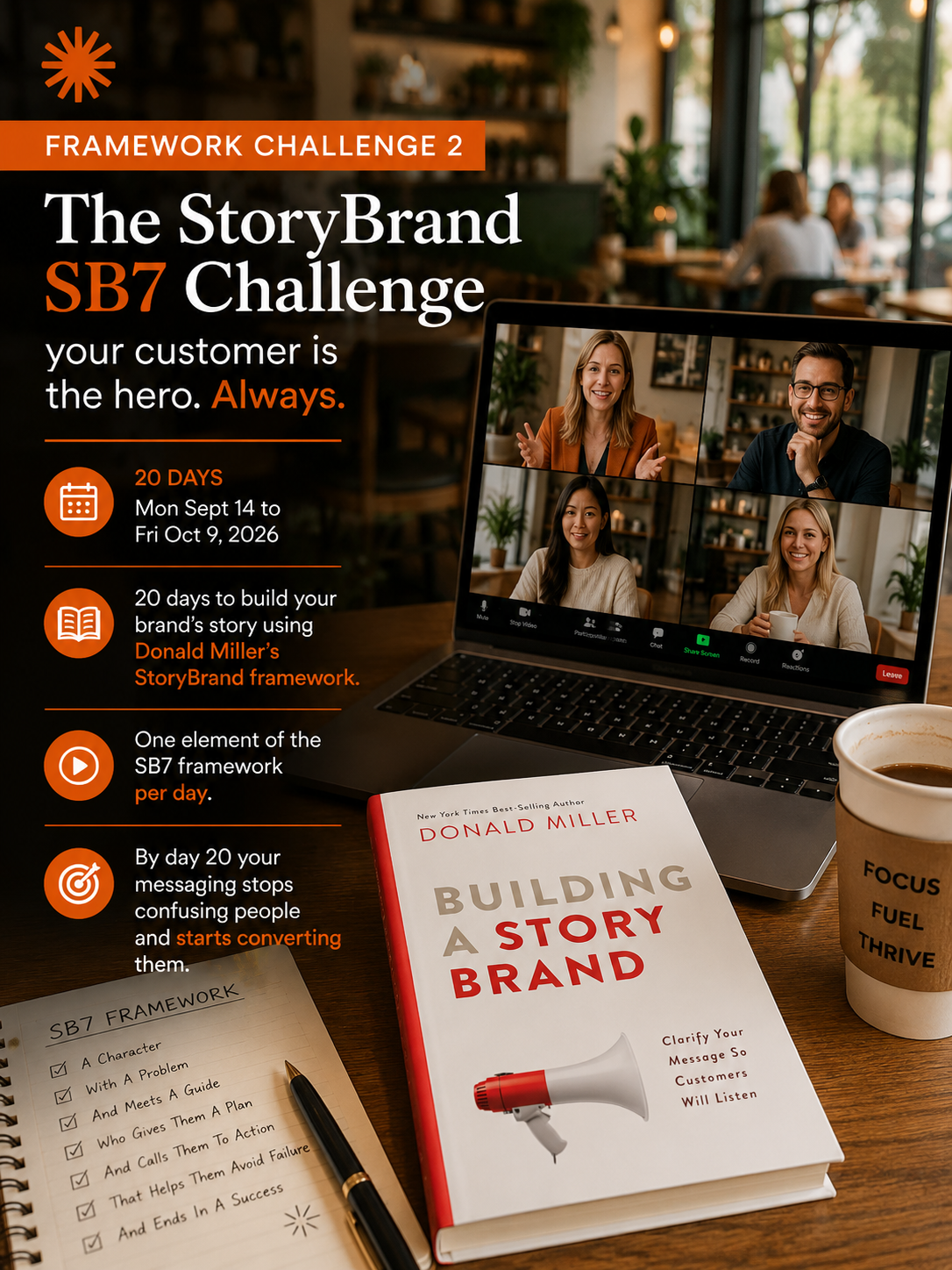 The StoryBrand SB7 Challenge: build your one-page BrandScript in 20 days
