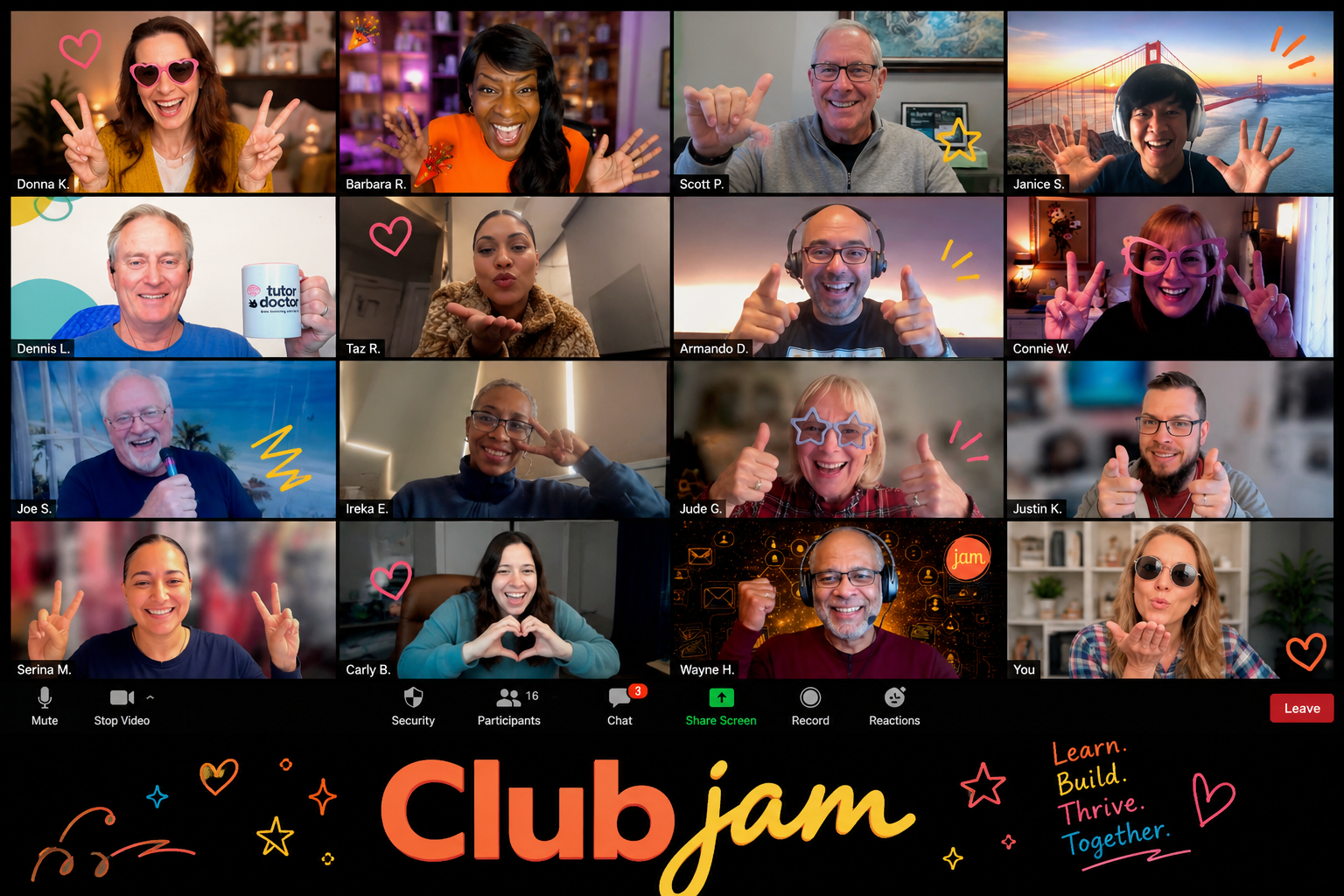 The room you actually want to build in: the Club Jam community in action