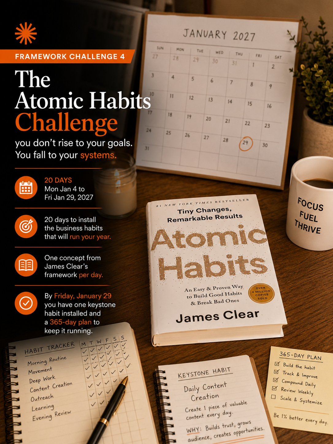 The Atomic Habits Challenge: install the business habits that will run your year