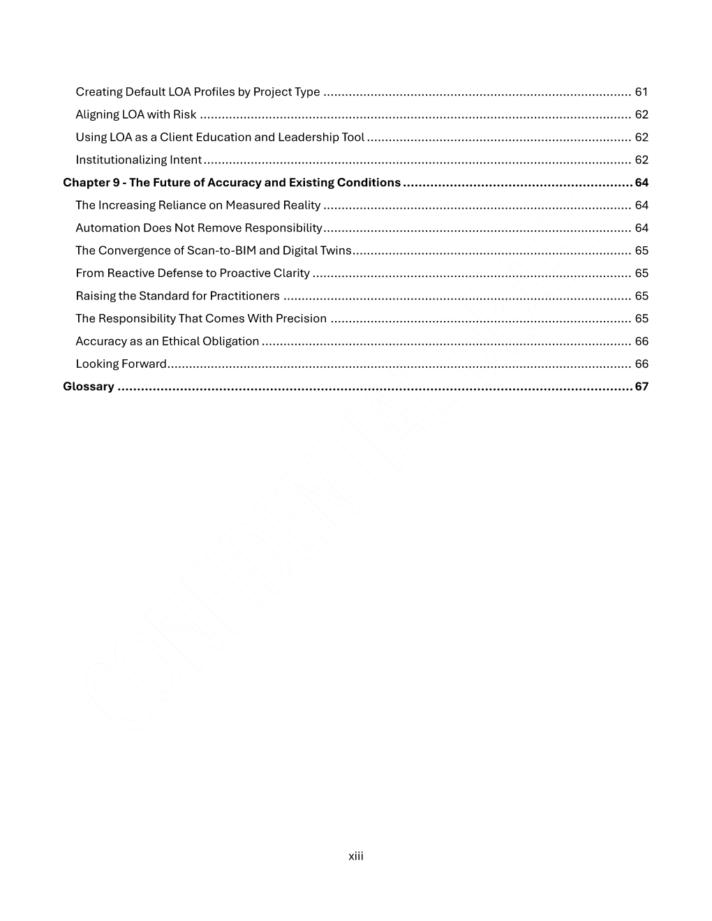 LOA Practitioner’s Guide table of contents page 4