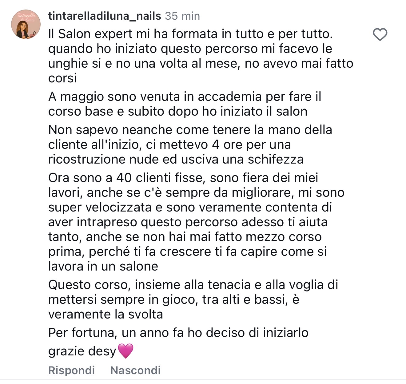 Testimonianza Salon Expert