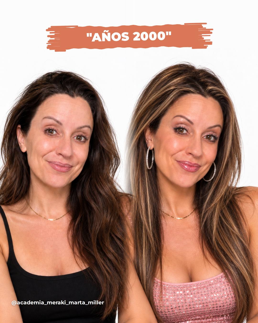 Marta Miller con un look de los años 2000 generado con ChatGPT