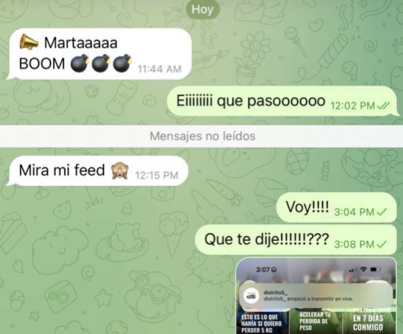 BOOM · su feed despegó