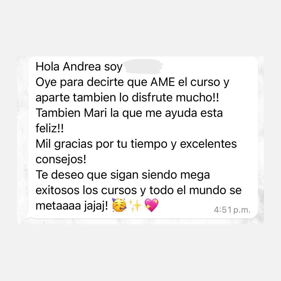 Testimonio de alumna