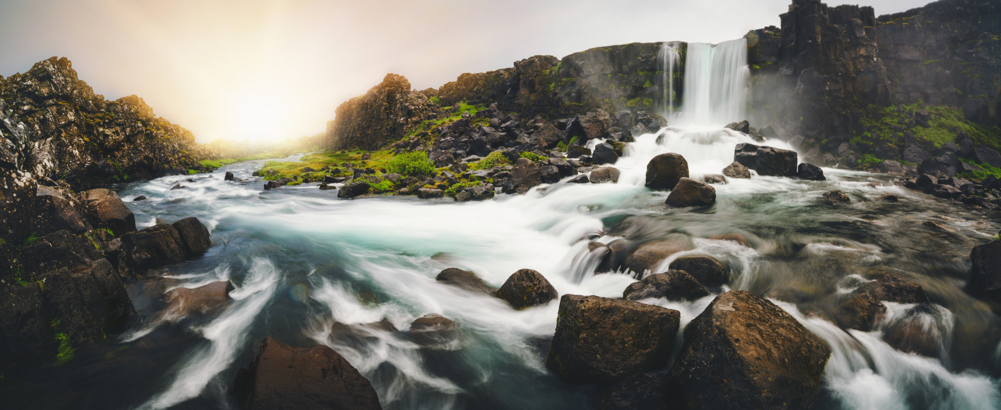 Oxararfoss waterfall in Iceland