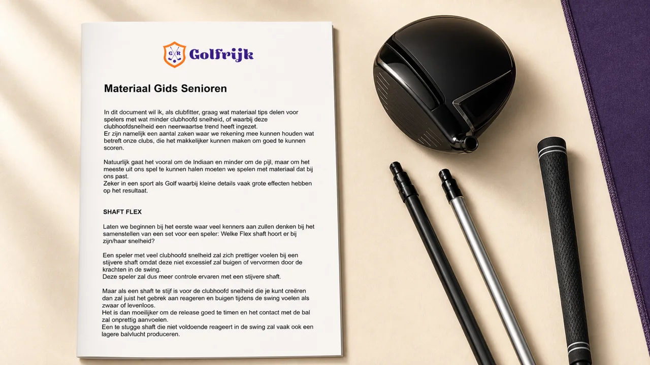 Golfrijk Materiaalgids voor Senioren over golfclubs en shafts