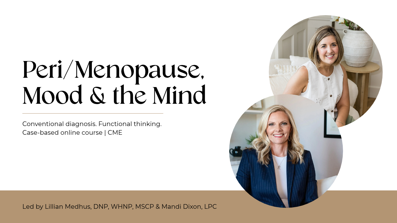 Peri/Menopause, Mood and the Mind Course Cover