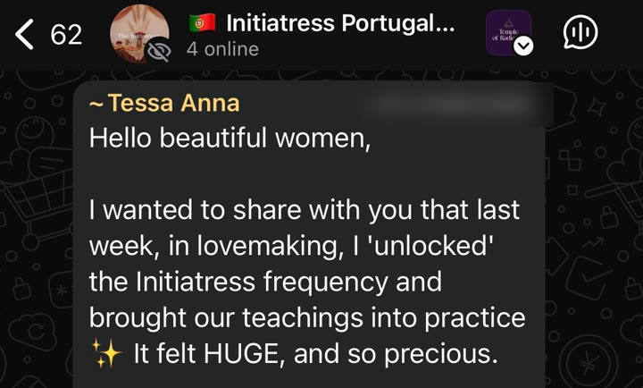 Initiatress participant testimonial
