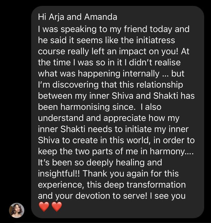 Initiatress participant testimonial