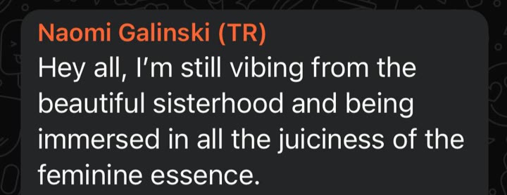 Initiatress participant testimonial