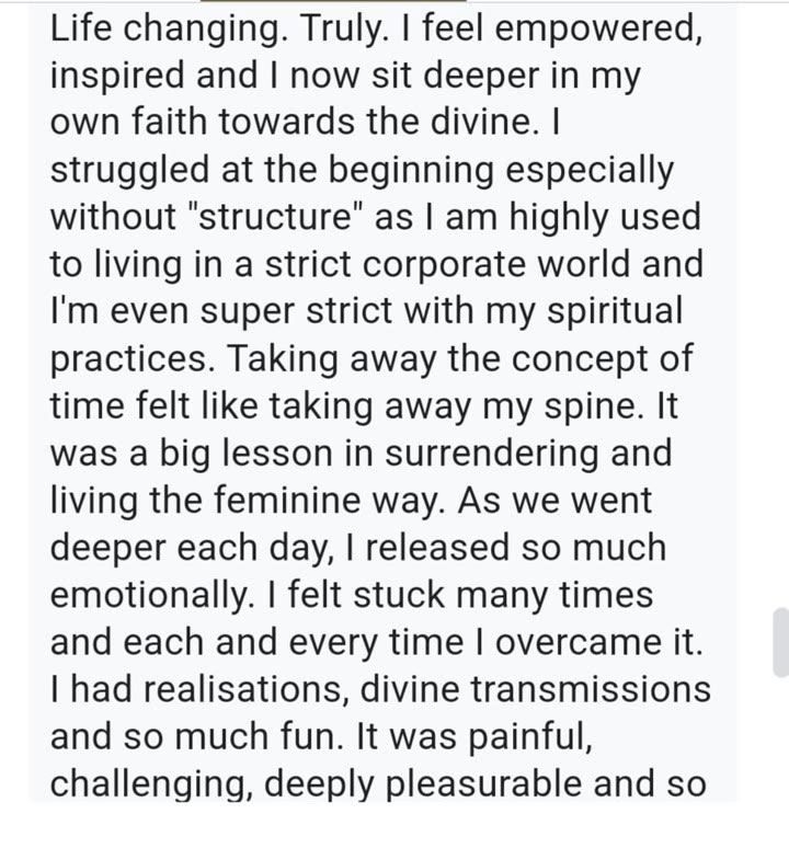 Initiatress testimonial: Life changing, I feel empowered