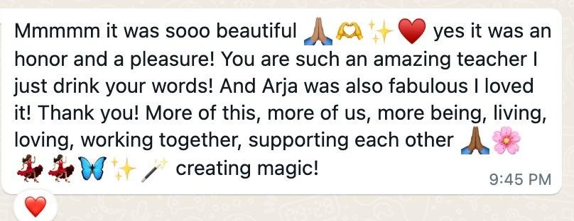 Testimonial from a Temple of Radiance student