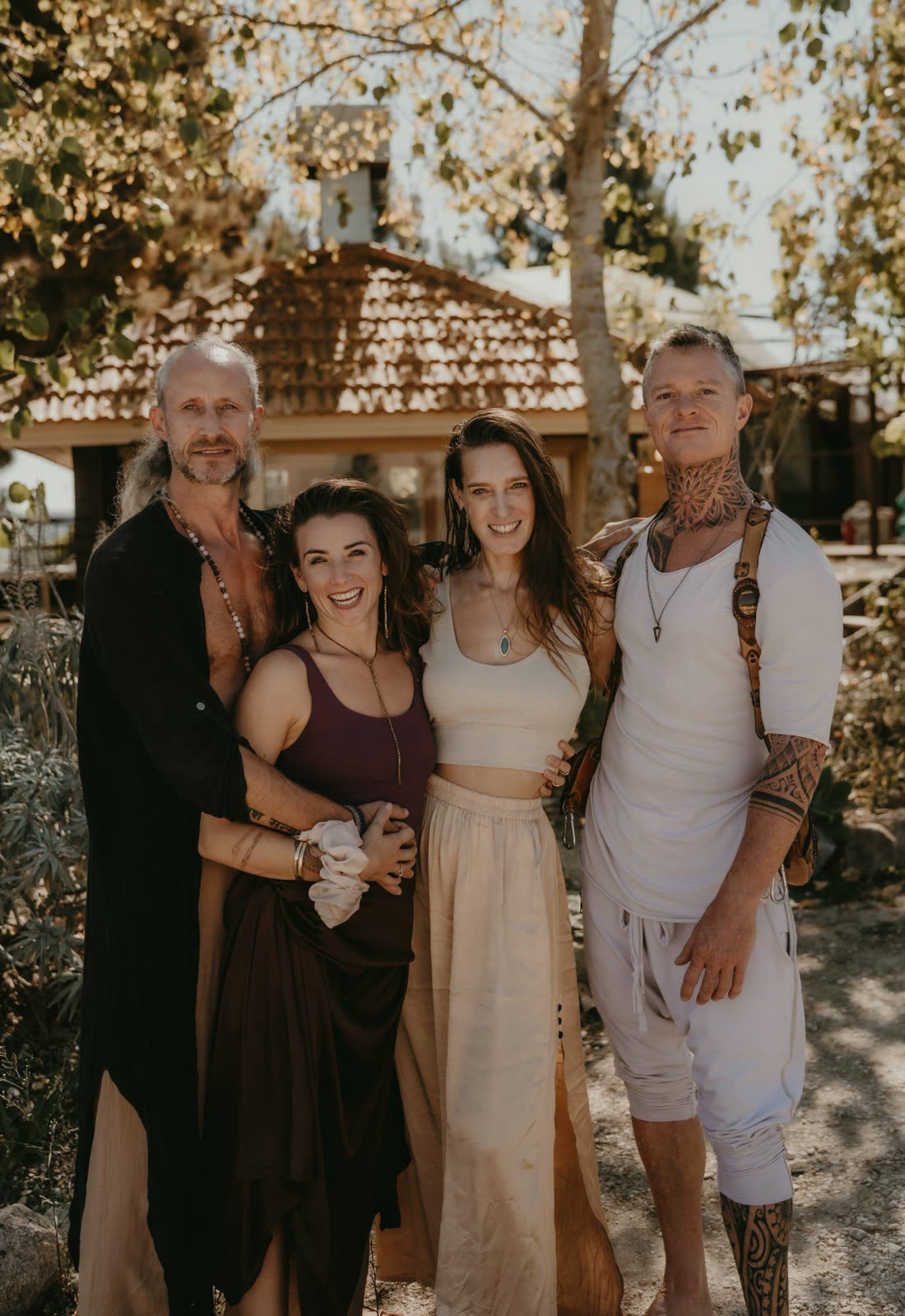 Arja Hendrikx and Amanda Biccum with their partners Steve Shiva and Mikkail Handby