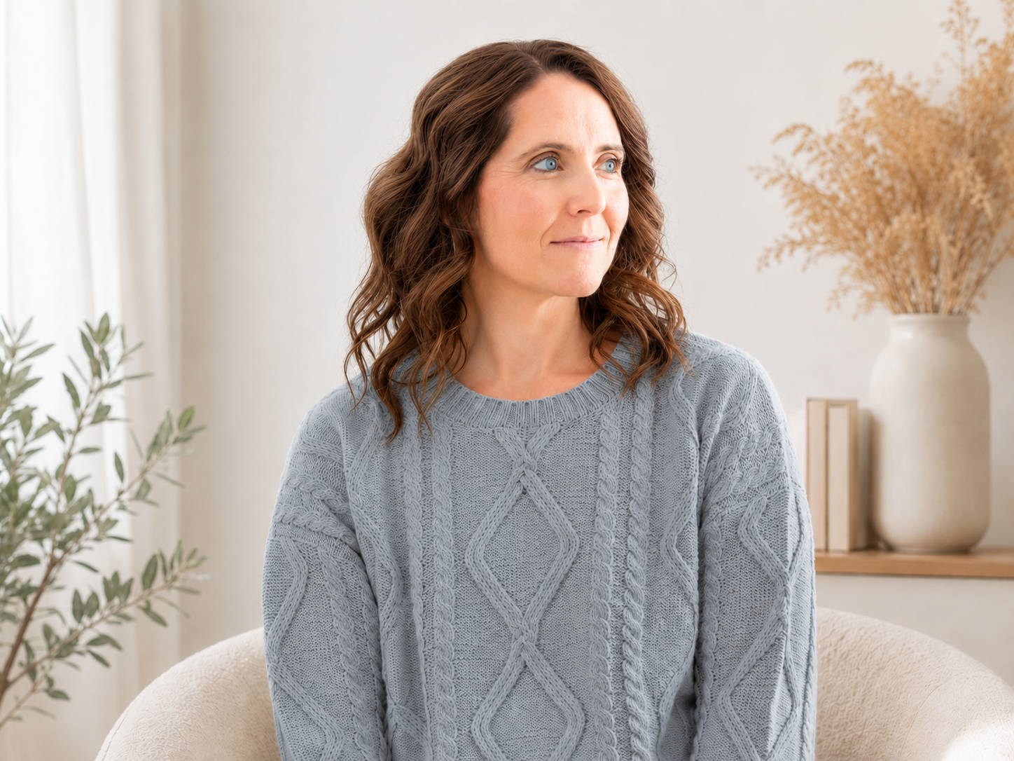 Carrie in a serene, contemplative moment