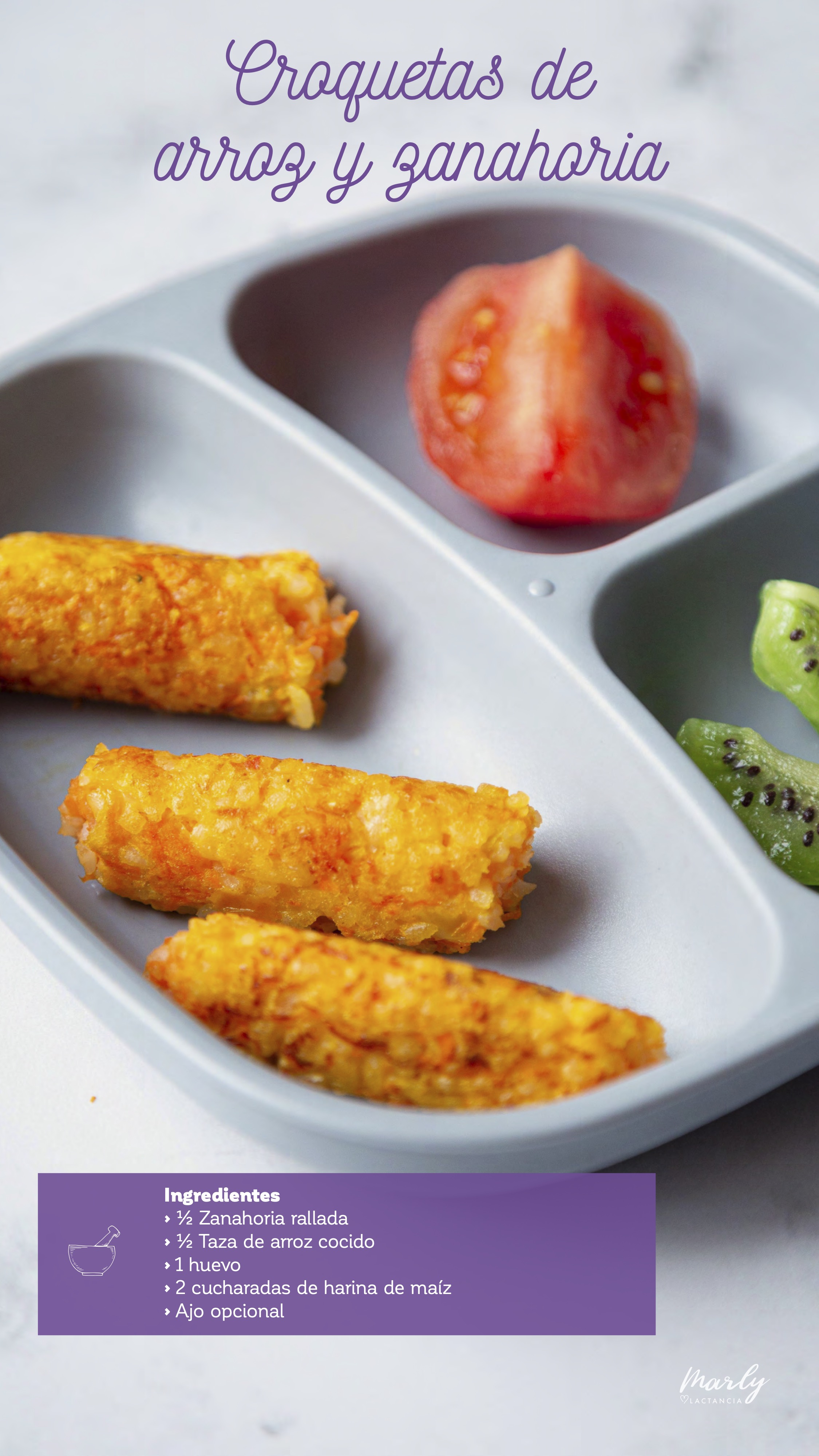 Croquetas de arroz y zanahora