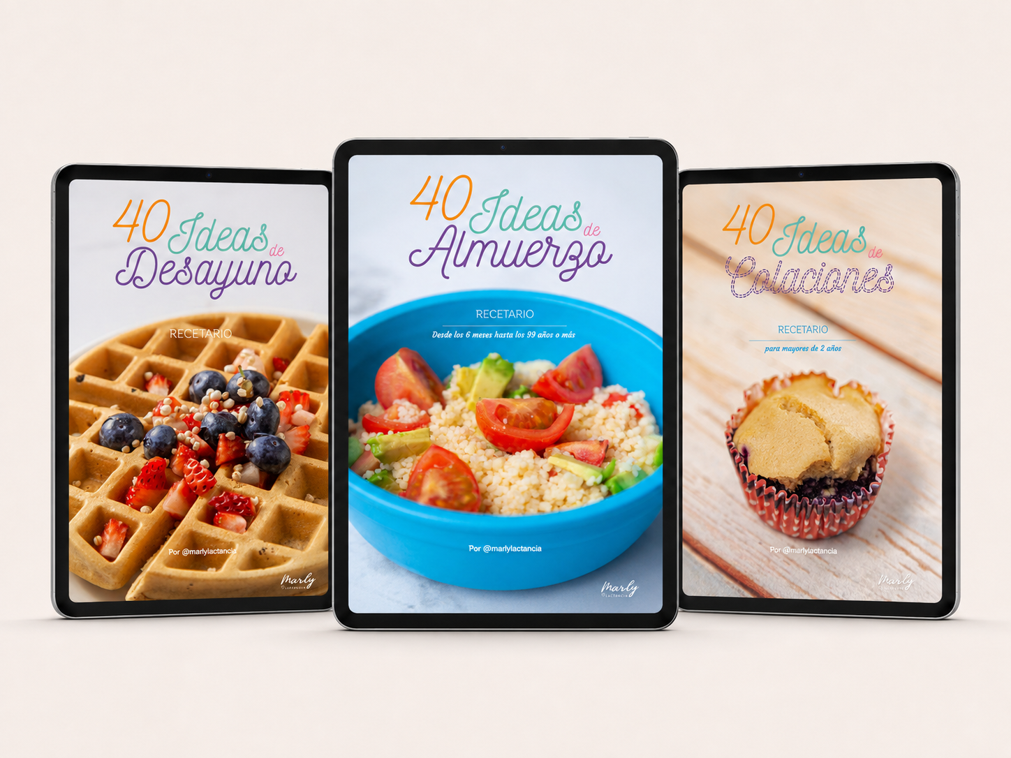 Pack de tres recetarios
