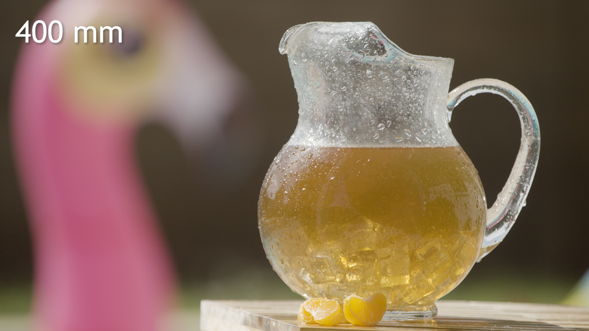 Pitcher photographed at 400mm with an abstract, highly compressed background