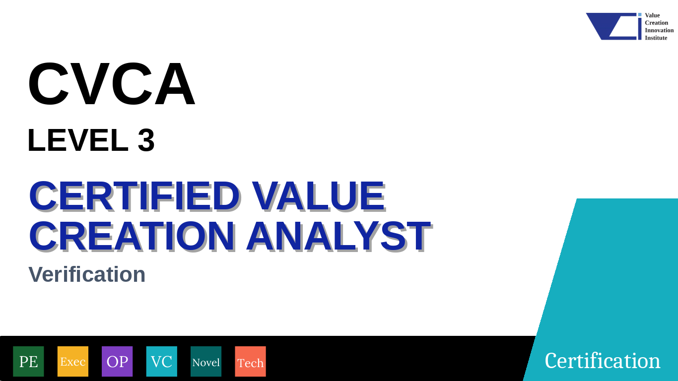 CVCA Level 3 Verification course card