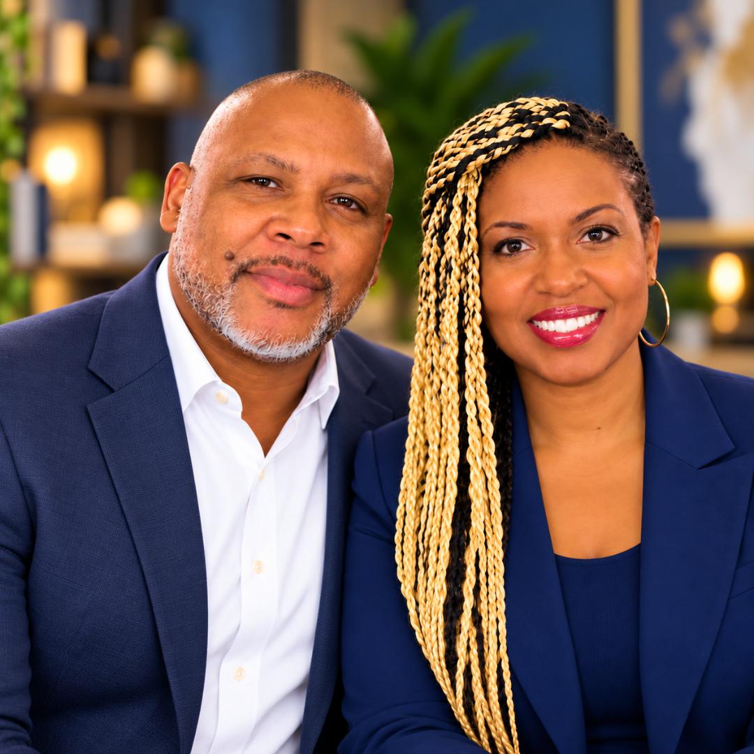 Debra and Jabari Steward smiling together