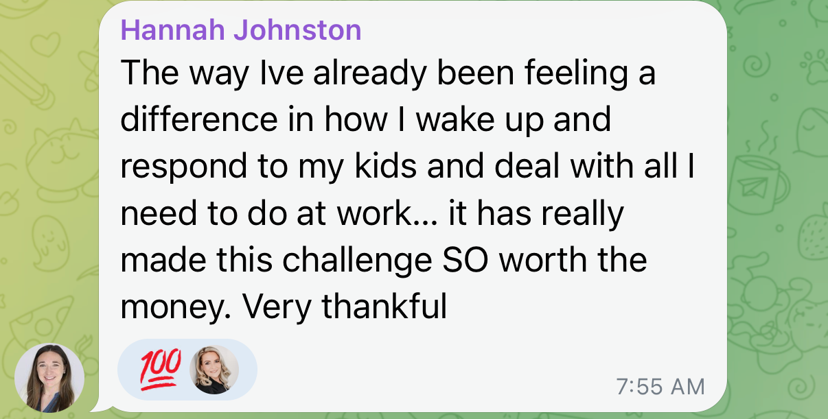 Message from Hannah Johnston