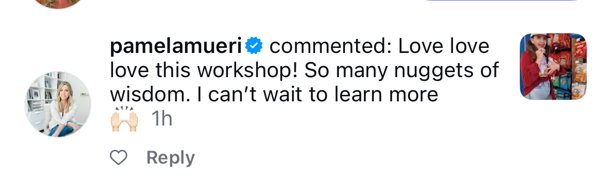 Testimonial screenshot