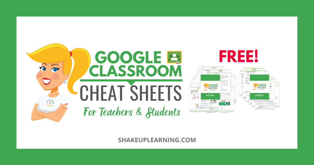 FREE Google Classroom Cheat Sheets