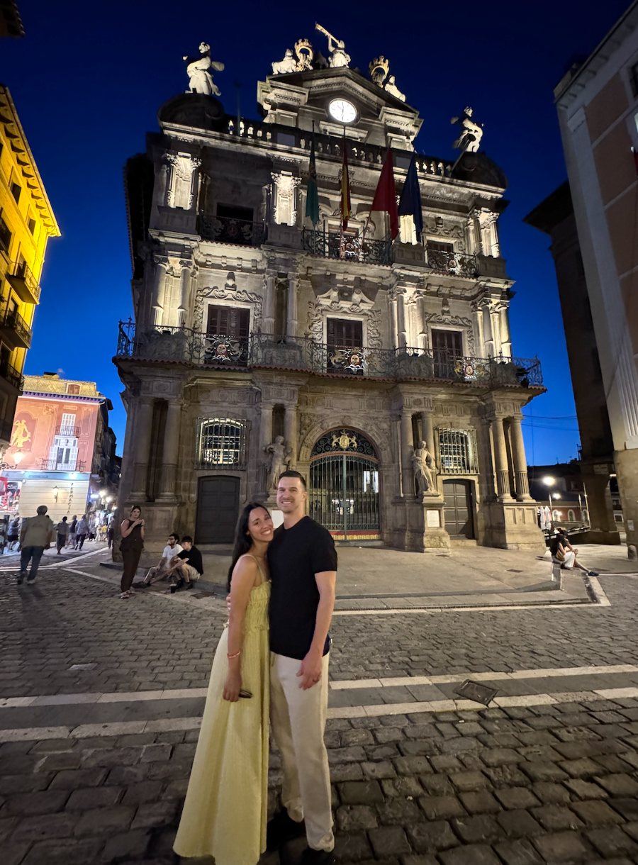 Jess and Eric Smith in Pamplona