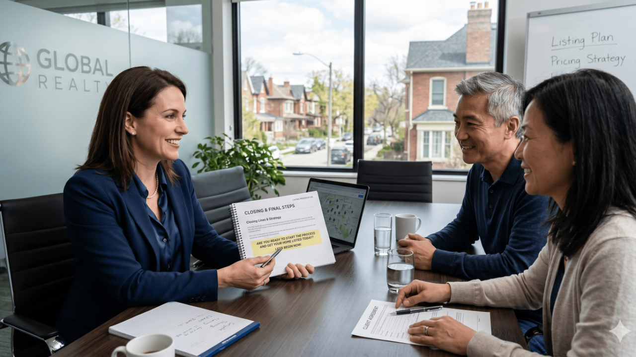 Listing presentation scripts and word-for-word closing lines for real estate agents