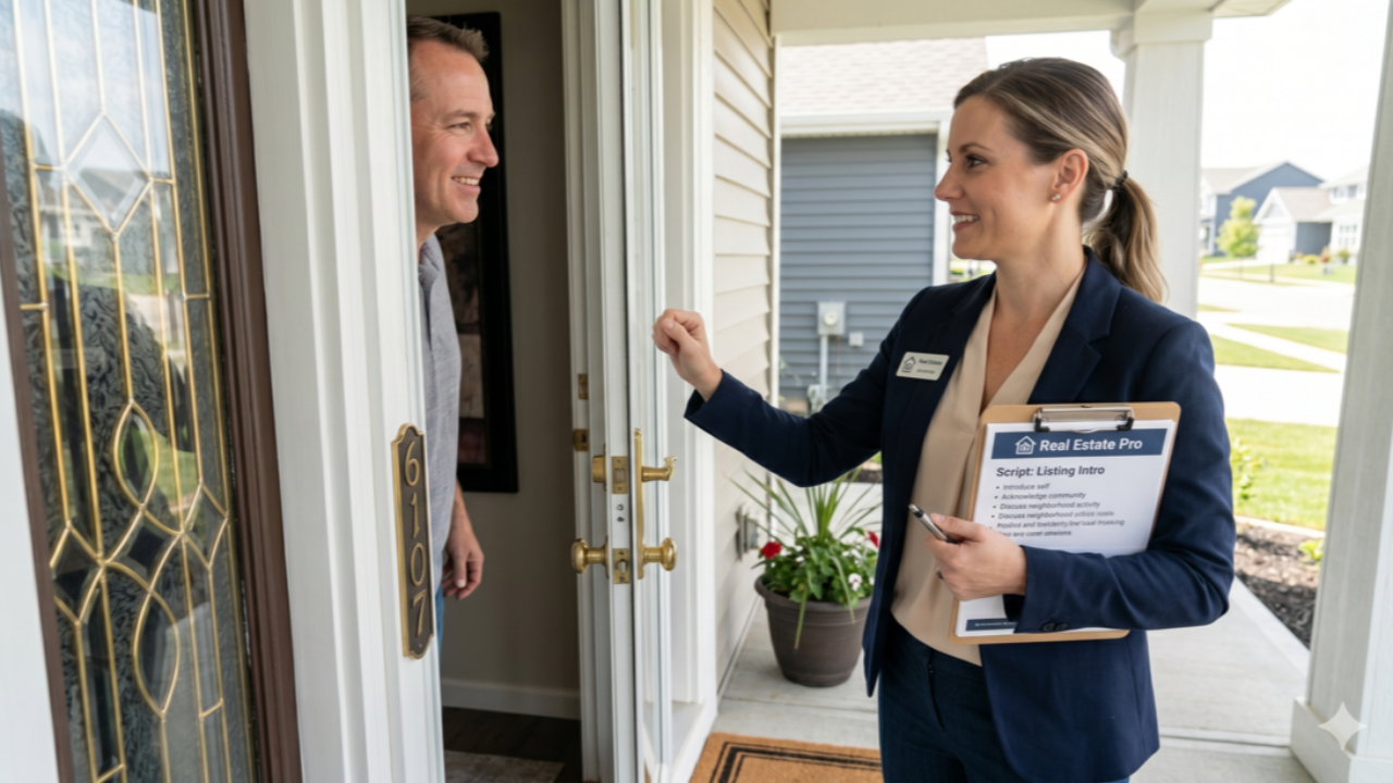 Real estate agent door knocking scripts &mdash; what to say at the door to get listings
