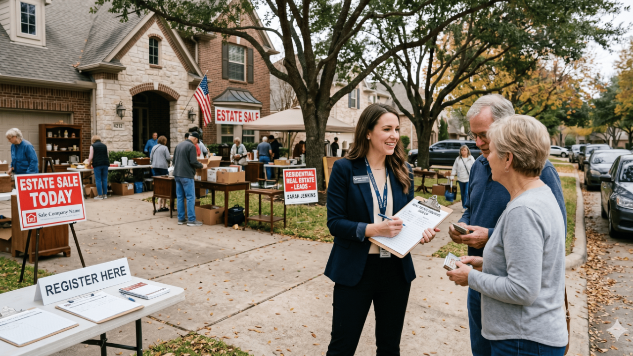 How to generate real estate leads from estate sales — a listing system for agents in 2026